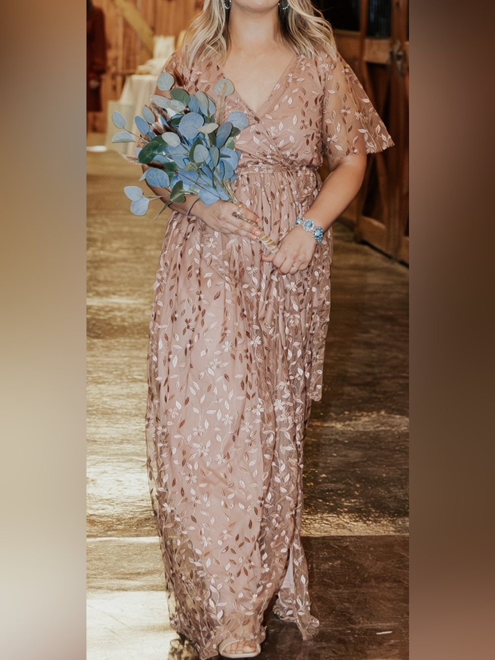 Baltic Born Marseille Embossed Maxi Dress